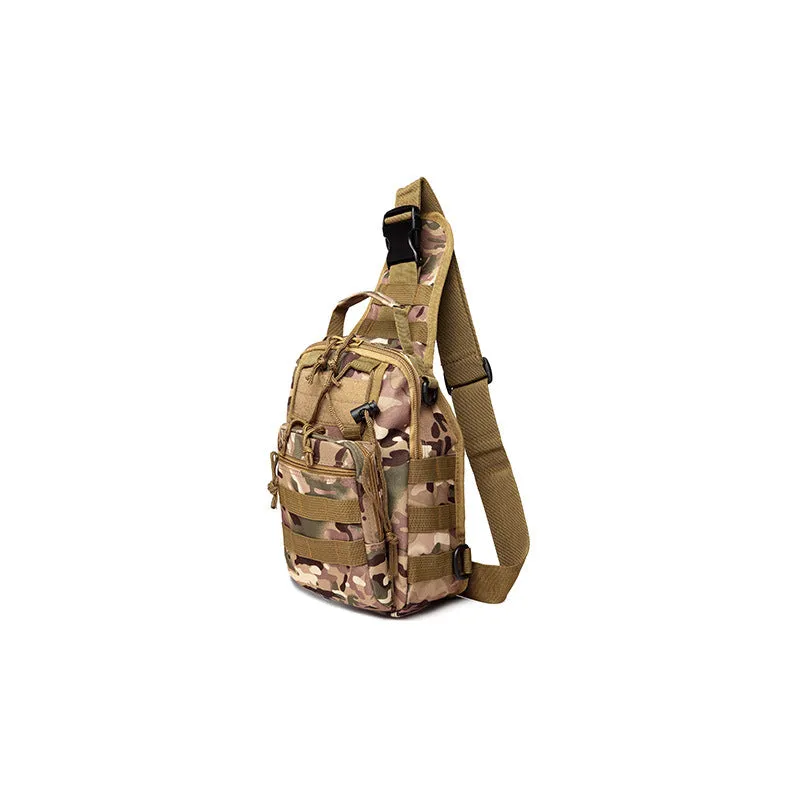 DUNNMALL Men's Tactical Small Chest Bag Field Camouflage Cycling Bag Sports Shoulder Bag Crossbody Outdoor Pouch Factory in Stock