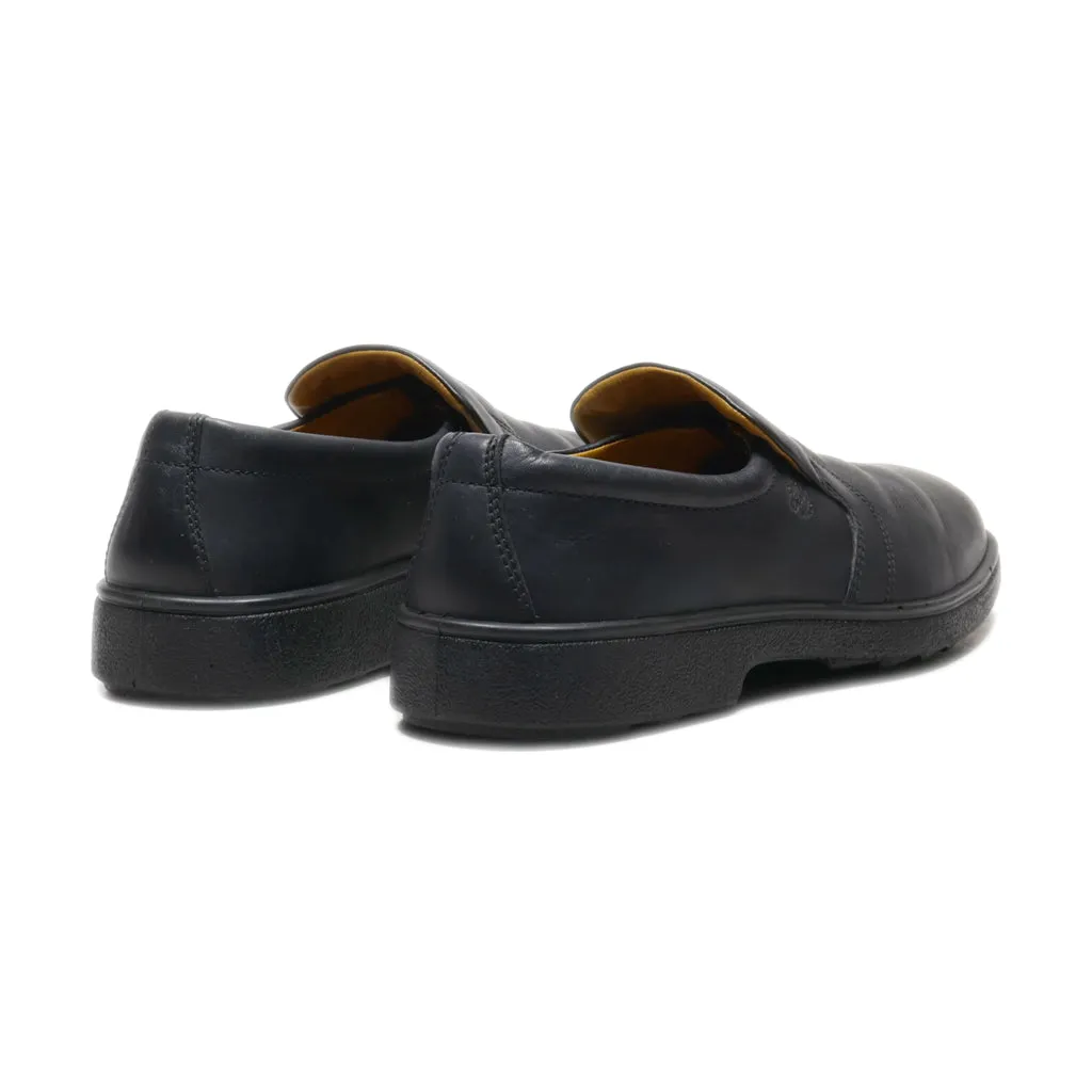 Ecco Formal Slip Ons Leather Black Colour For Men