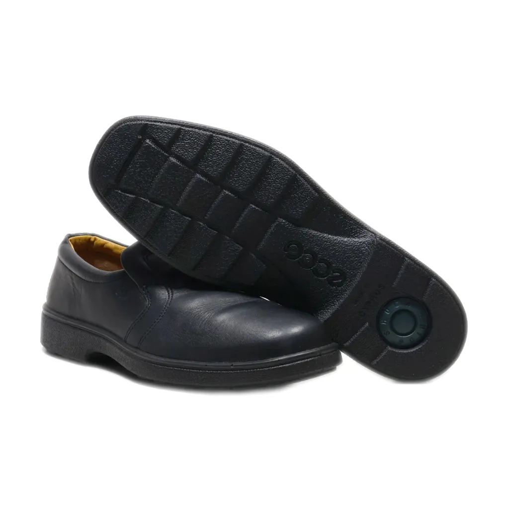 Ecco Formal Slip Ons Leather Black Colour For Men