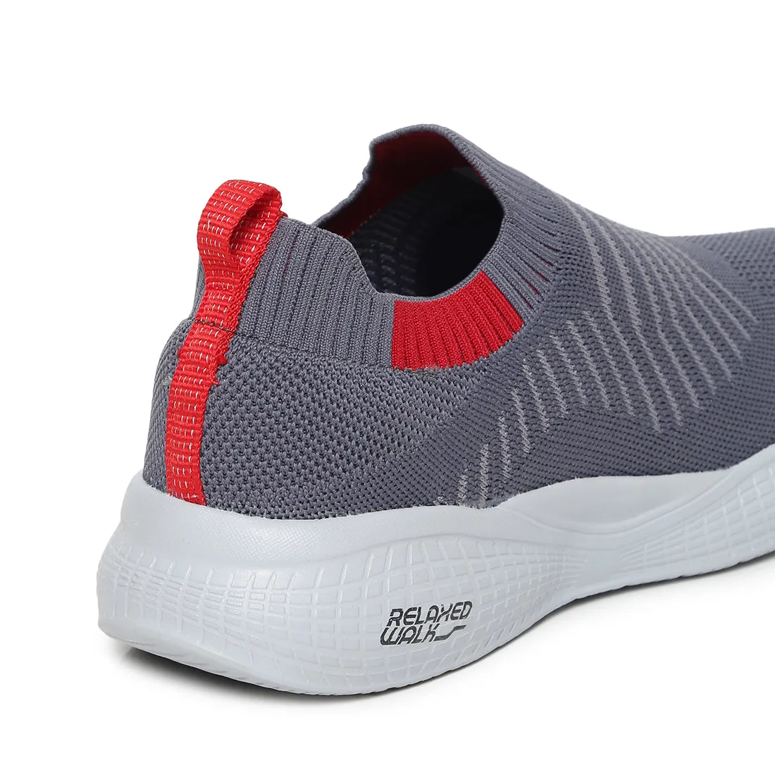 Eeken ESHGIA102S Dark Grey And Red Athleisure Shoes For Men