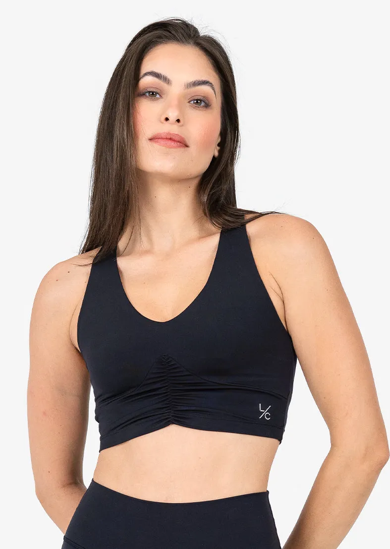 Elevate Touch Ruched Bra Black