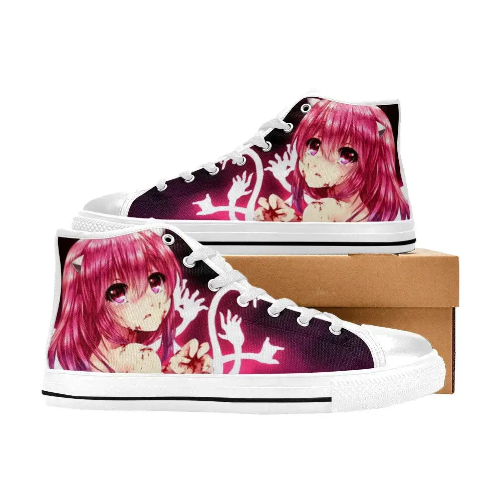 Elfen Lied Shoes High Top Sneakers for Kids and Adults