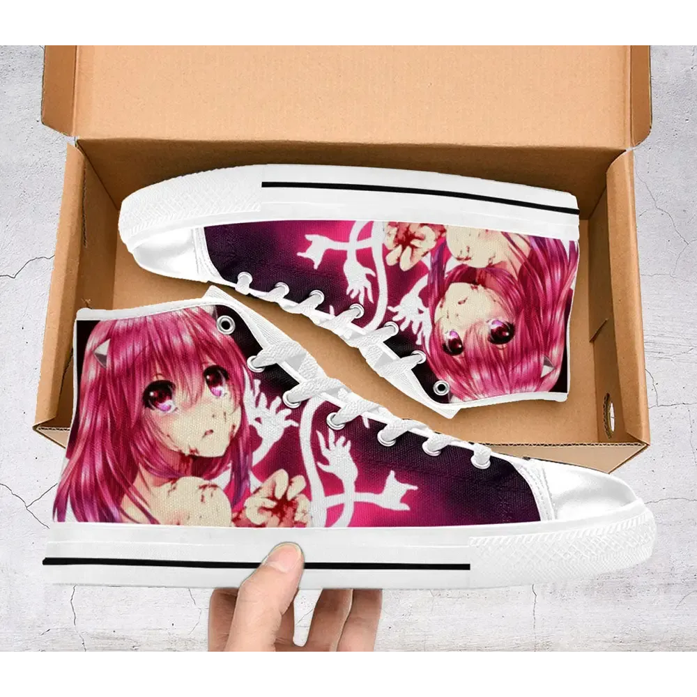 Elfen Lied Shoes High Top Sneakers for Kids and Adults