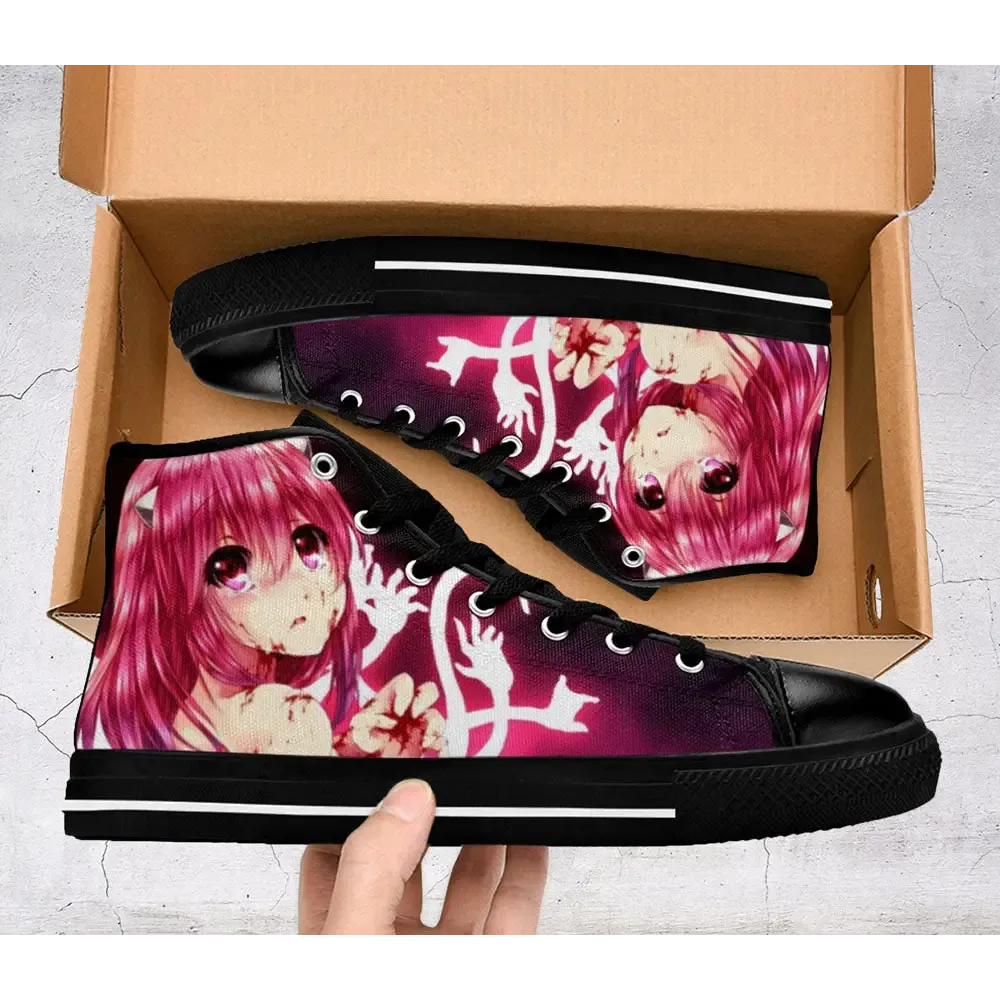 Elfen Lied Shoes High Top Sneakers for Kids and Adults