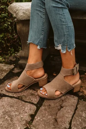 Faelyn Cut Out Heels in Taupe