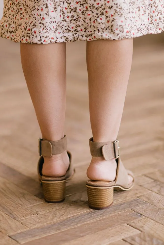 Faelyn Cut Out Heels in Taupe