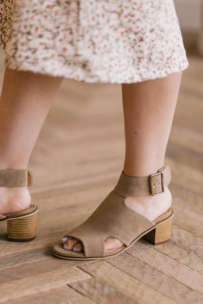 Faelyn Cut Out Heels in Taupe