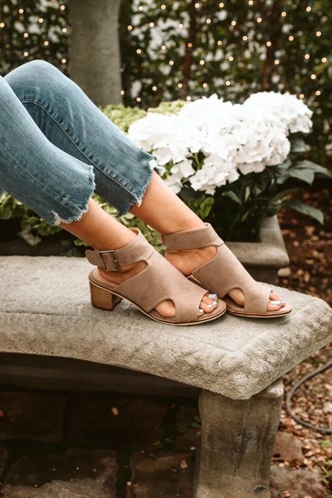 Faelyn Cut Out Heels in Taupe