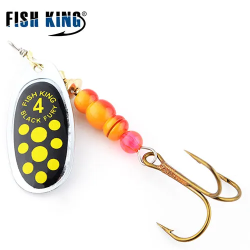 FISH KING 1PC Size0-Size5 Fishing Hard Lure Bait Leurre Peche Mepps Spoon Fishing Tackle Vissen Pesca Acesorios