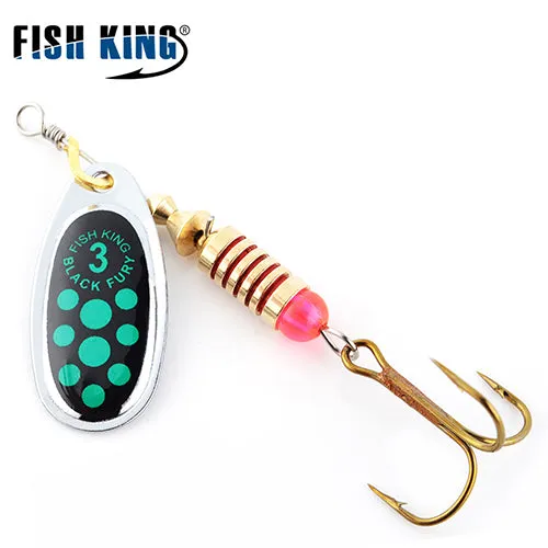 FISH KING 1PC Size0-Size5 Fishing Hard Lure Bait Leurre Peche Mepps Spoon Fishing Tackle Vissen Pesca Acesorios