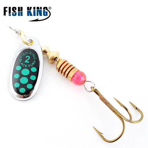 FISH KING 1PC Size0-Size5 Fishing Hard Lure Bait Leurre Peche Mepps Spoon Fishing Tackle Vissen Pesca Acesorios