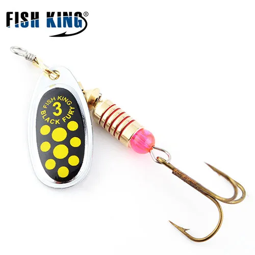 FISH KING 1PC Size0-Size5 Fishing Hard Lure Bait Leurre Peche Mepps Spoon Fishing Tackle Vissen Pesca Acesorios