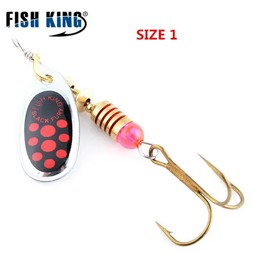 FISH KING 1PC Size0-Size5 Fishing Hard Lure Bait Leurre Peche Mepps Spoon Fishing Tackle Vissen Pesca Acesorios