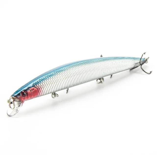 Fishing 18CM Long Minnow Lure Artificial Wobble Plastic Floating Hard Bait Pesca Fish Tackle Isca Crankbait 10 Colors 26G/Pcs