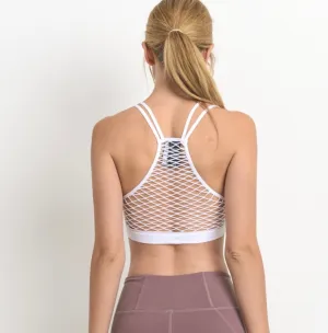 Fishnet Back Seamless Athleisure Bra