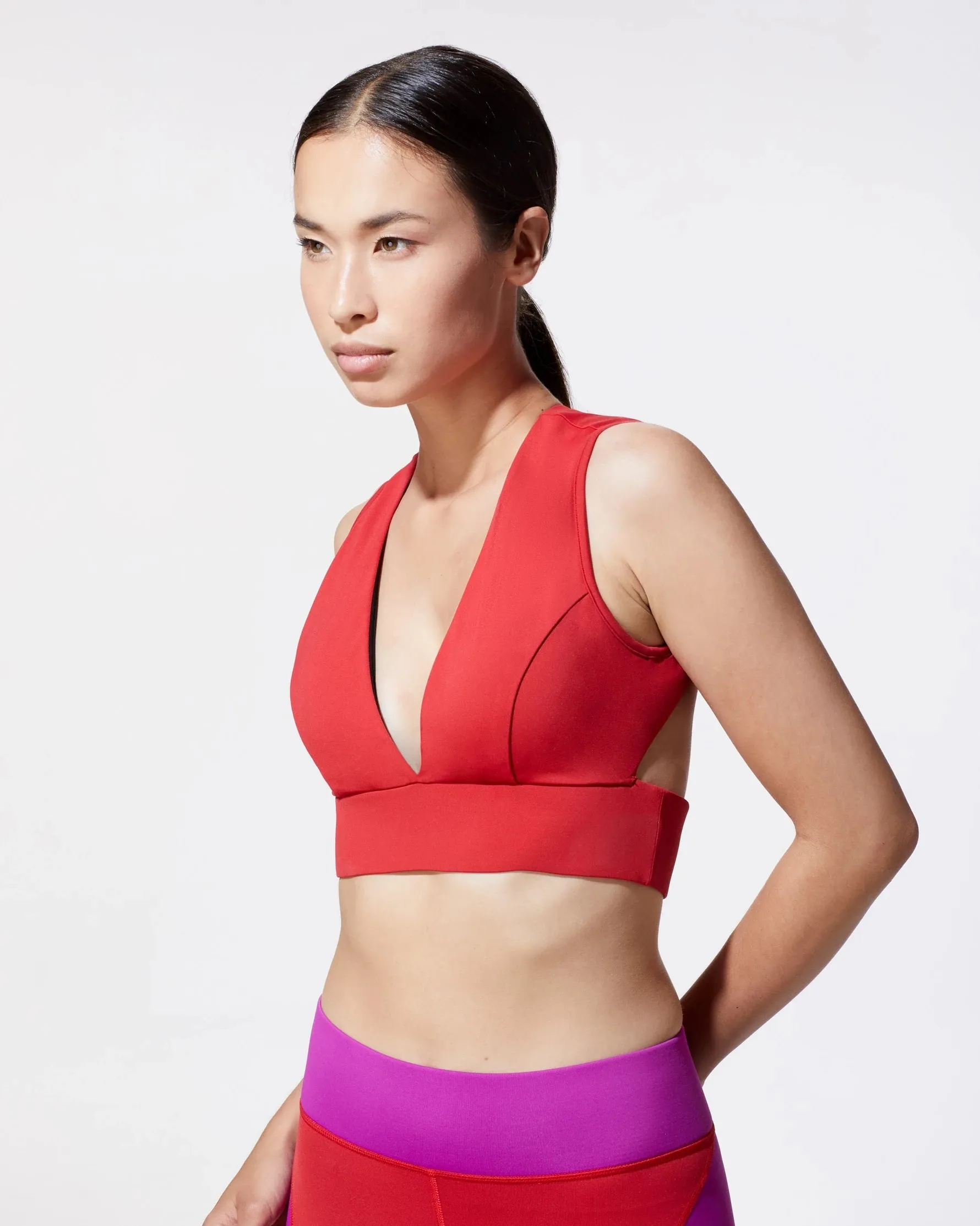 Flare Sports Bra - Fire Red