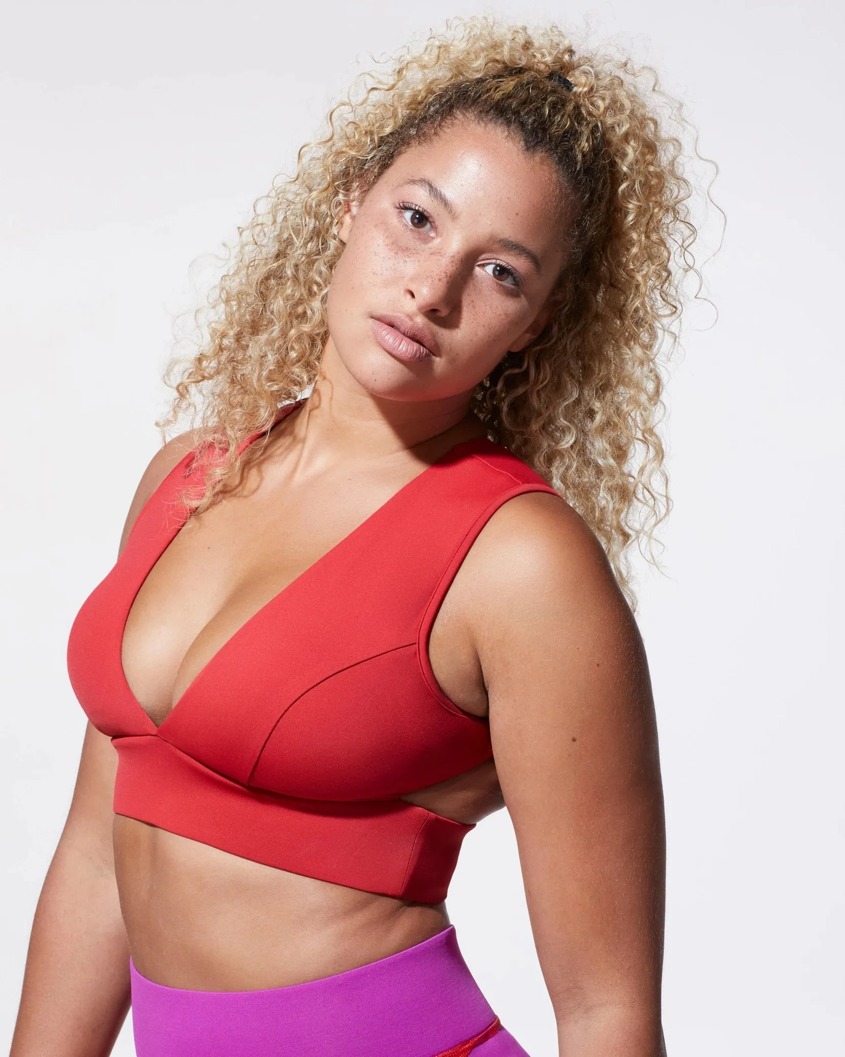 Flare Sports Bra - Fire Red