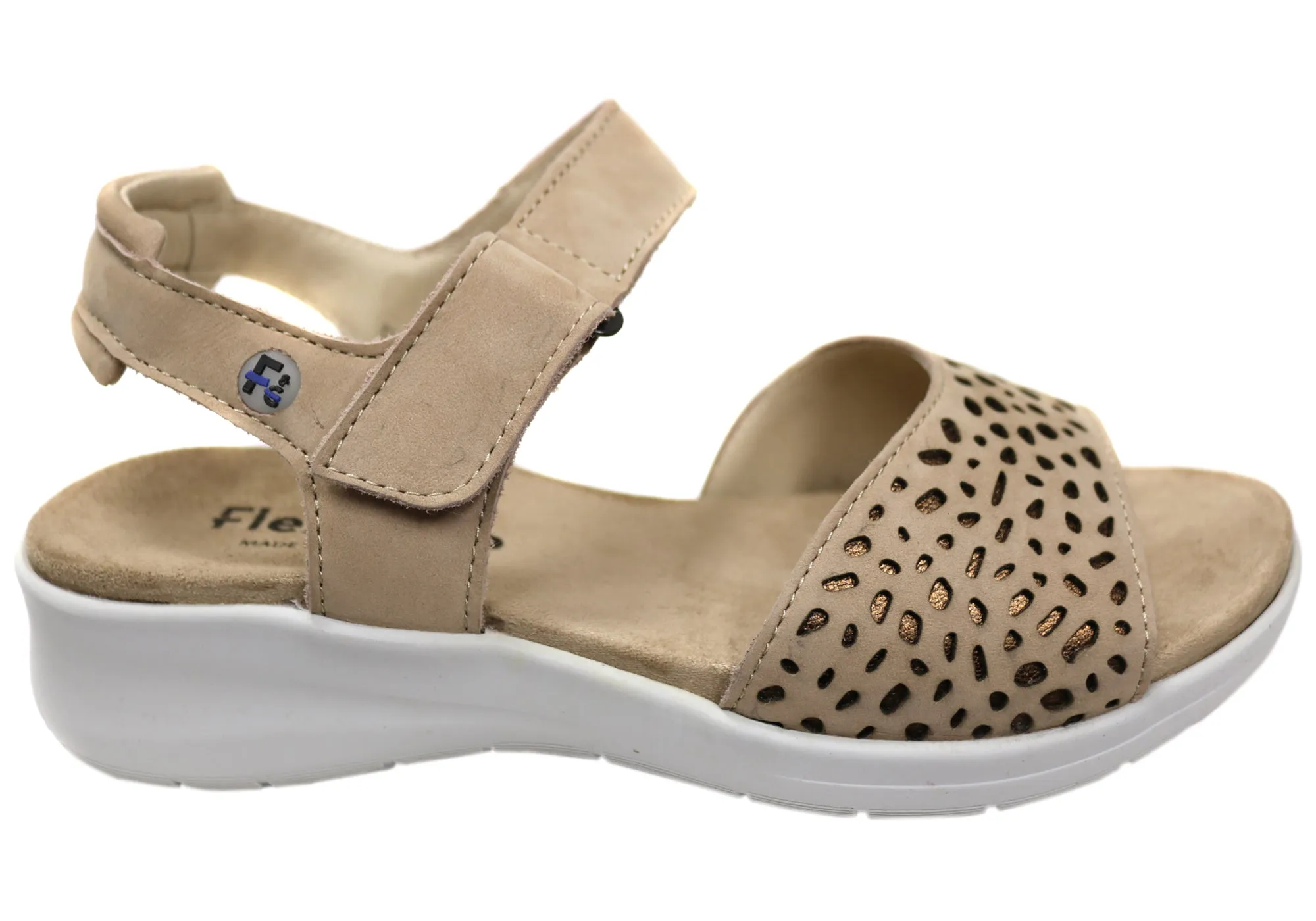 Flex & Go Breza Womens Comfortable Leather Sandals Made In Portugal