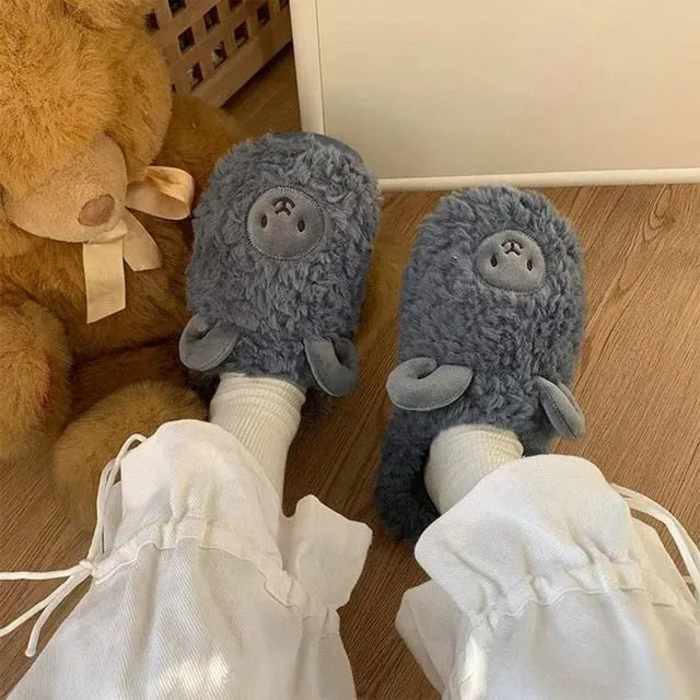 Fluffy Cute Animal Slippers