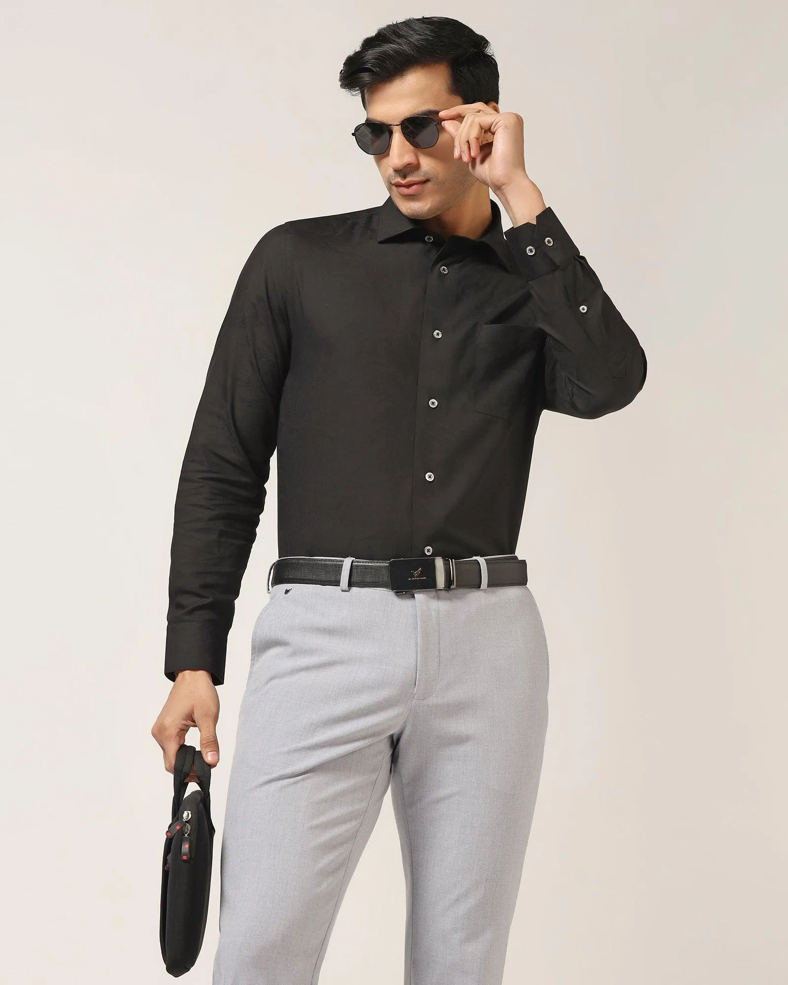 Formal Black Printed Shirt - Cameron