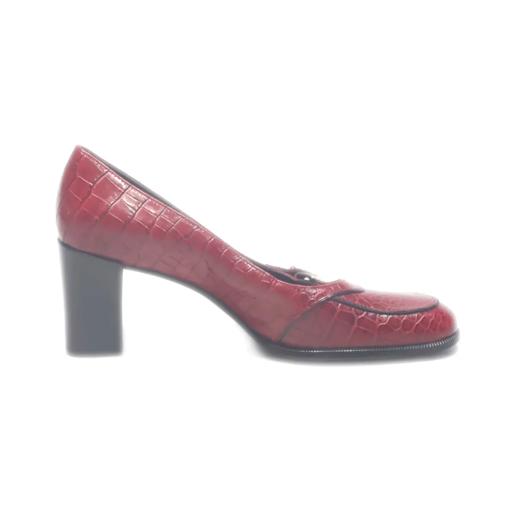 Franco Sarto Mid-Heel Shoes Leather Maroon Colour For Women