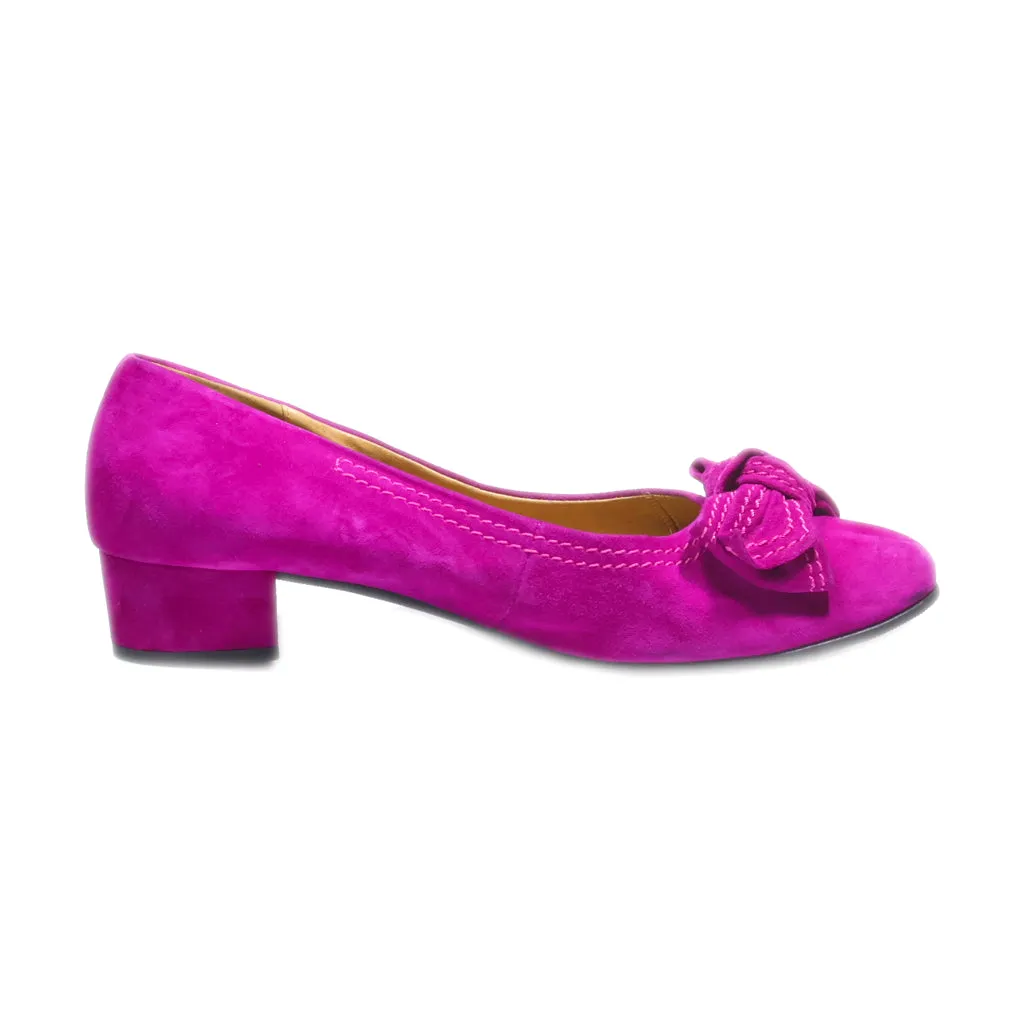 Gabor Mid-Heel Shoes Suede Purple Colour For Women