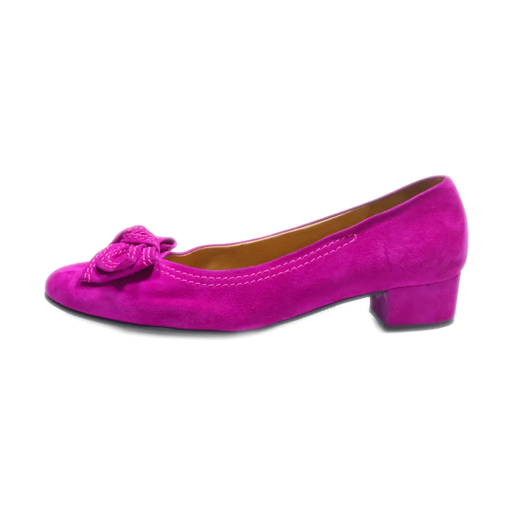 Gabor Mid-Heel Shoes Suede Purple Colour For Women