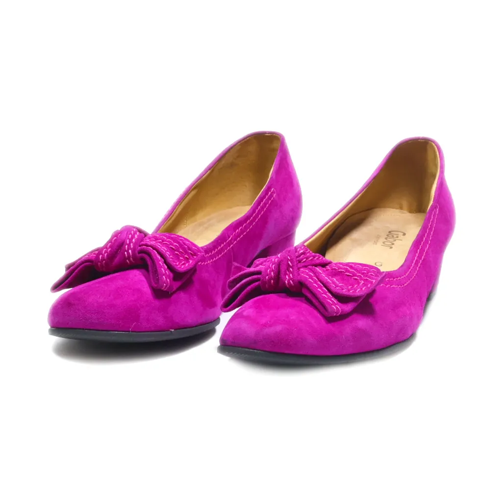 Gabor Mid-Heel Shoes Suede Purple Colour For Women