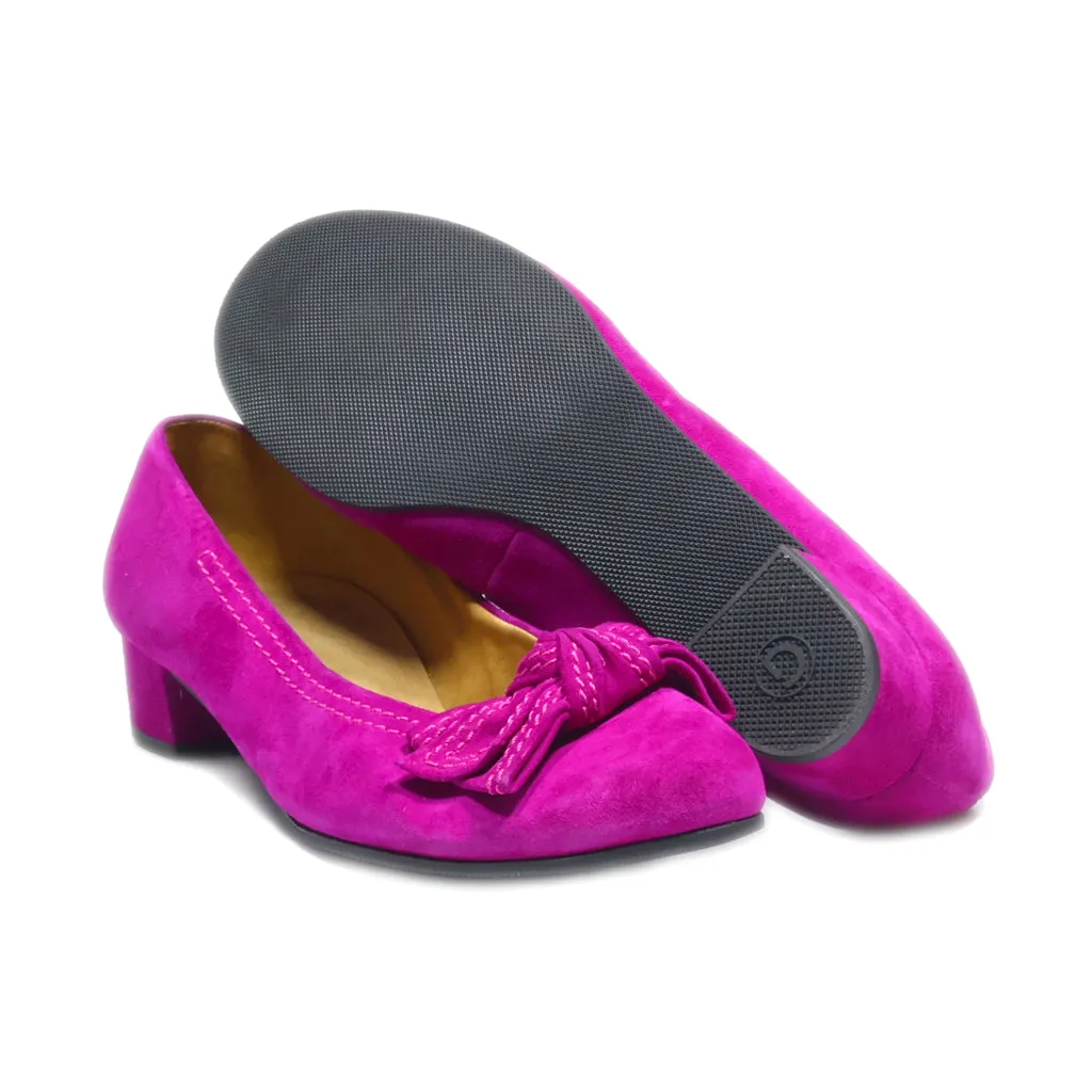 Gabor Mid-Heel Shoes Suede Purple Colour For Women