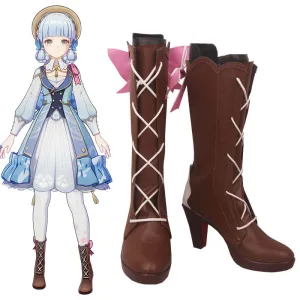 Genshin Impact Springbloom Missive Kamisato Ayaka Cosplay Shoes