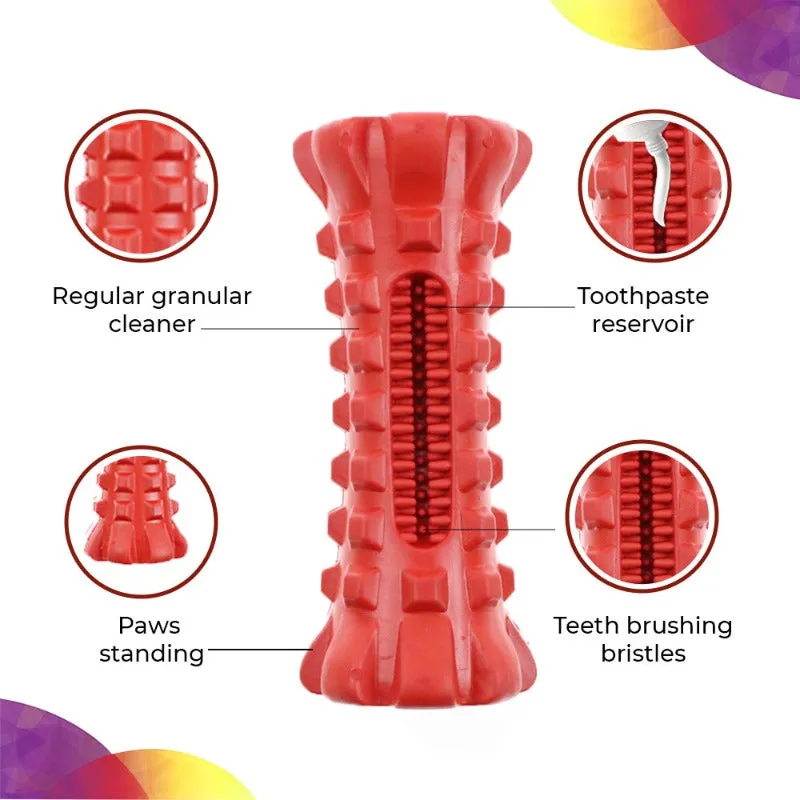 Goofy Tails Natural Rubber Dental Grinder Toy - Dog Treat Dispenser