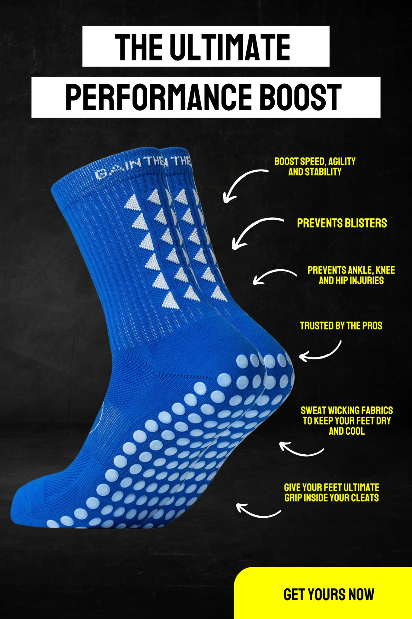 GRIP SOCKS 2.0  MidCalf Length - Blue