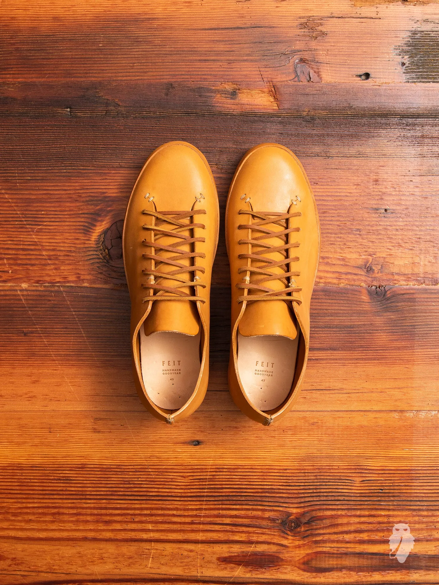 Hand Sewn Low-Top Sneaker in Natural