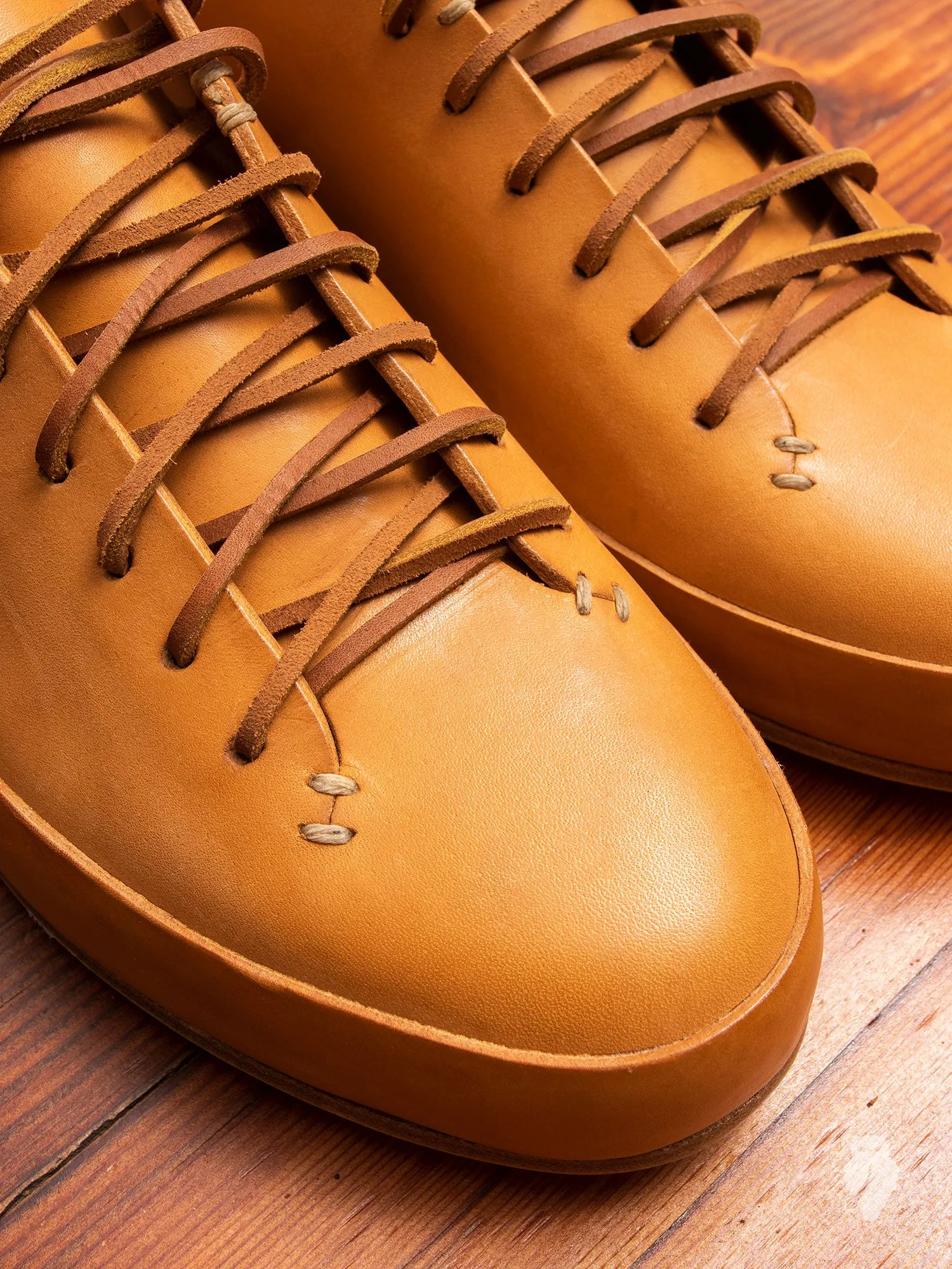 Hand Sewn Low-Top Sneaker in Natural