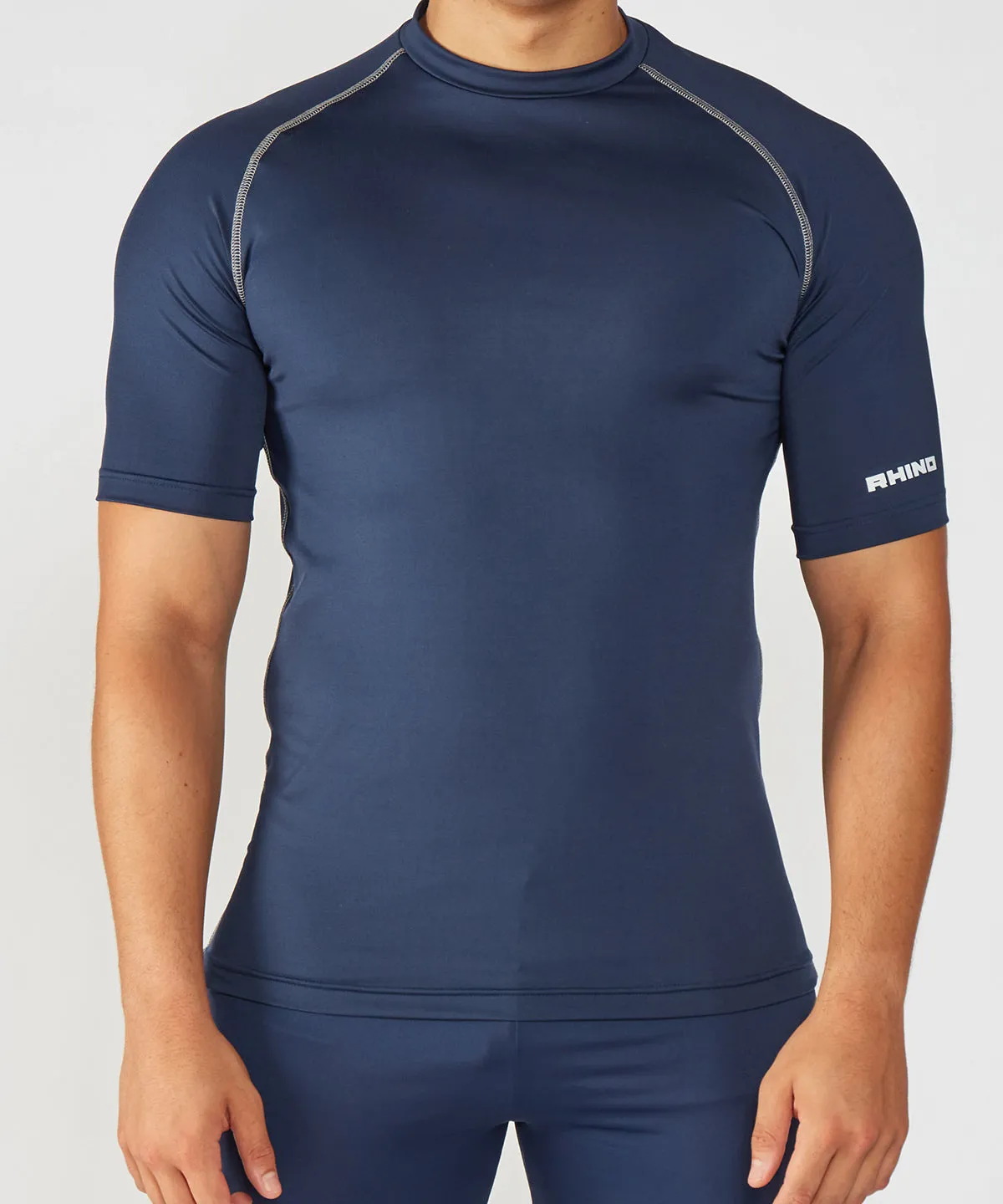 Heather Grey - Rhino baselayer short sleeve