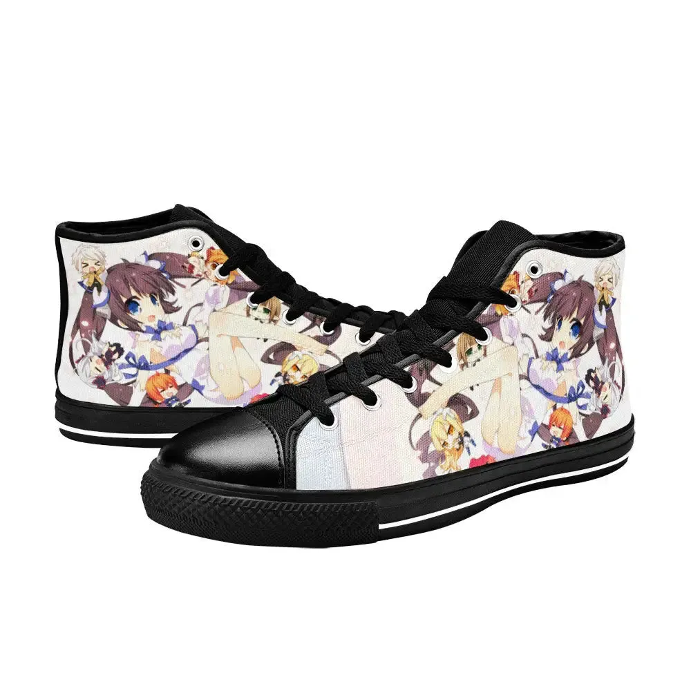 Hestia Familia DanMachi Shoes High Top Sneakers for Kids and Adults