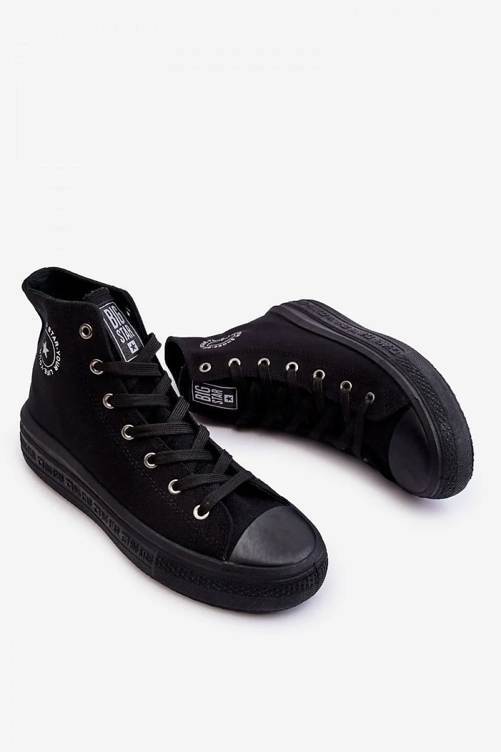 High-Top Big Star Black Sneakers