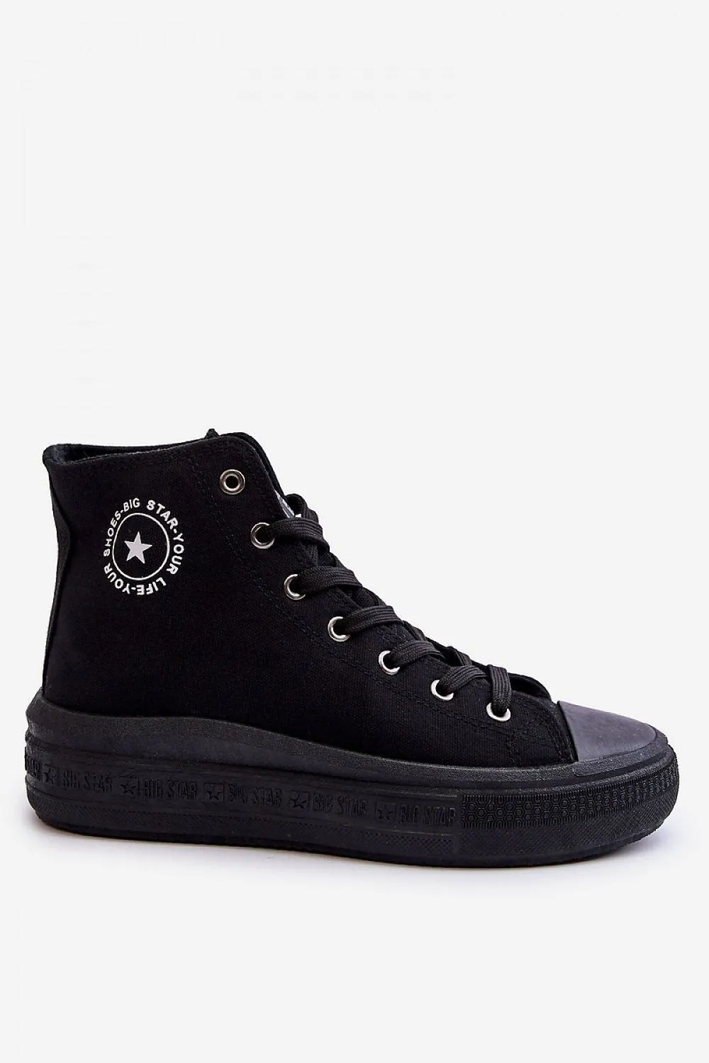 High-Top Big Star Black Sneakers