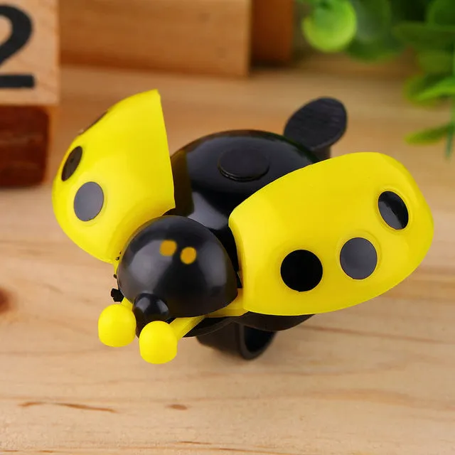 Hot ! Lovely Kid Beetle Ladybug Ring bicycle Bell For Cycling Bicycle Bike Ride Horn Alarm bike trumpet horn WHolesale