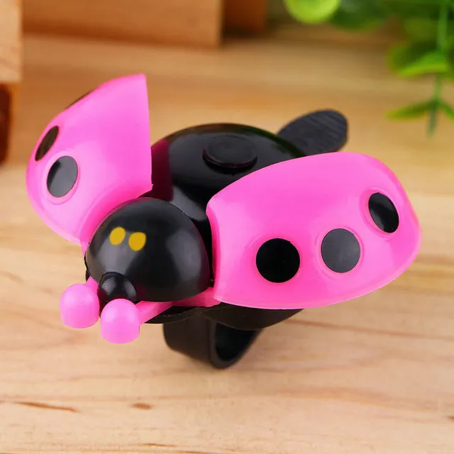 Hot ! Lovely Kid Beetle Ladybug Ring bicycle Bell For Cycling Bicycle Bike Ride Horn Alarm bike trumpet horn WHolesale