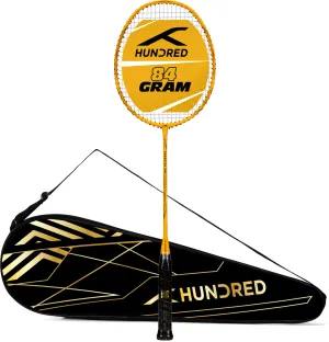 Hundred Powertek 906 Strung Badminton Racquet (Yellow)