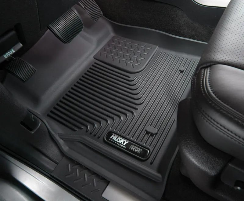 Husky Liners Weatherbeater Floor Liner - Front Row - Plastic - Black/Textured - Crew/Super Cab - Superduty - (Pair)