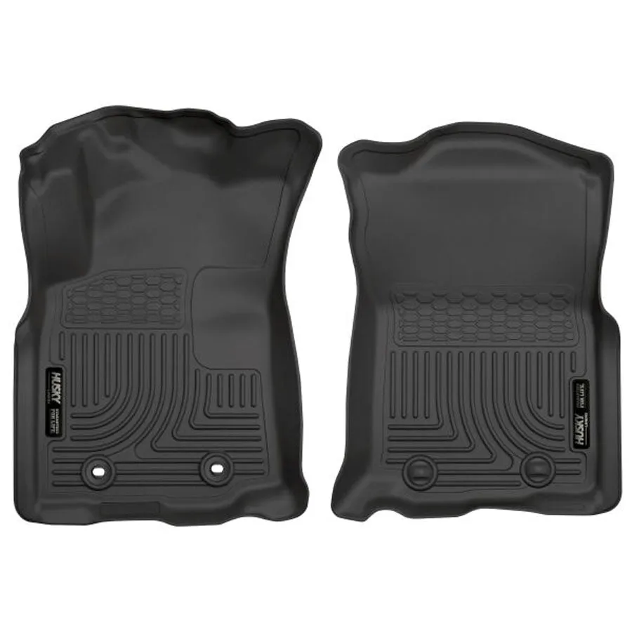 Husky Liners Weatherbeater Floor Liners Black - Front | 2017-2016 Toyota Tacoma