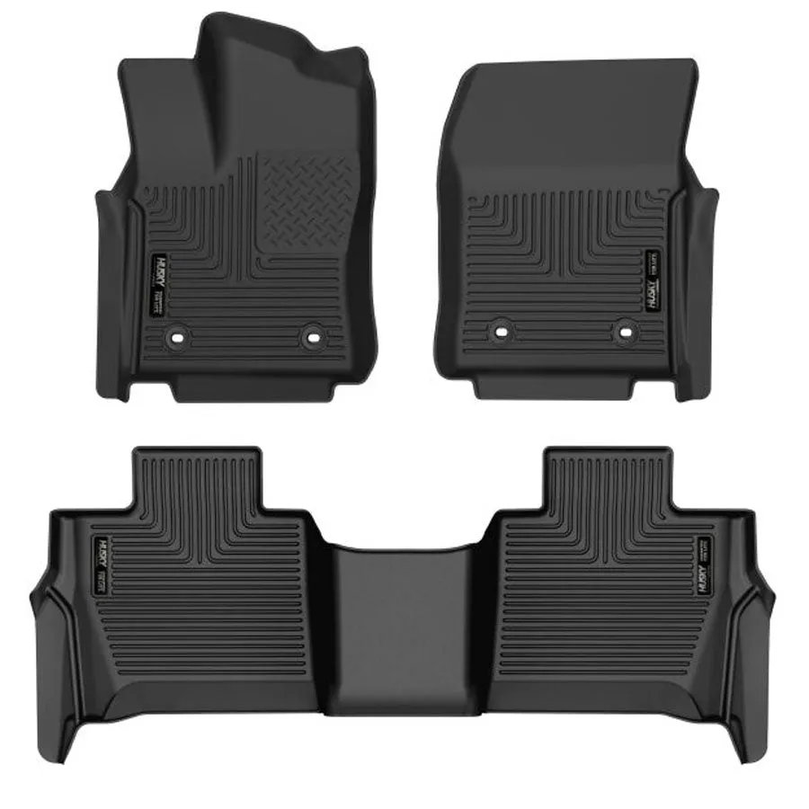 Husky Liners Weatherbeater Floor Liners Black - Front & Rear | 2023-2024 Toyota Sequoia