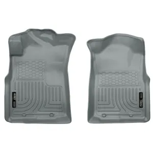 Husky Liners Weatherbeater Floor Liners Grey - Front | 2015-2005 Toyota Tacoma