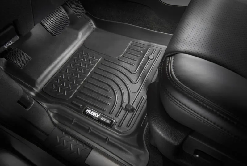 Husky Liners WeatherBeater Front / 2nd Row Floor Liner - Black / Textured - Quad Cab - Ram Fullsize Truck 2019-24