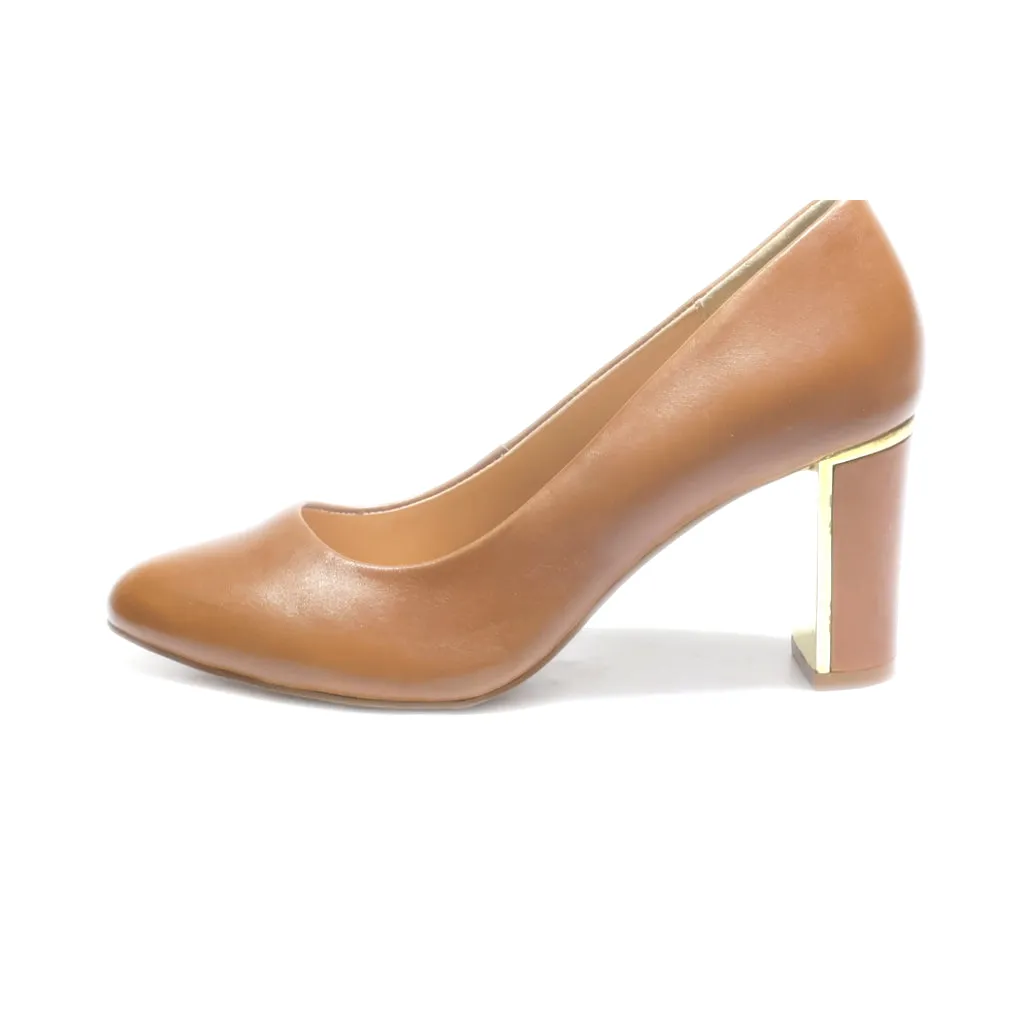 Iman High-Heel Shoes Leather Brown Colour For Women