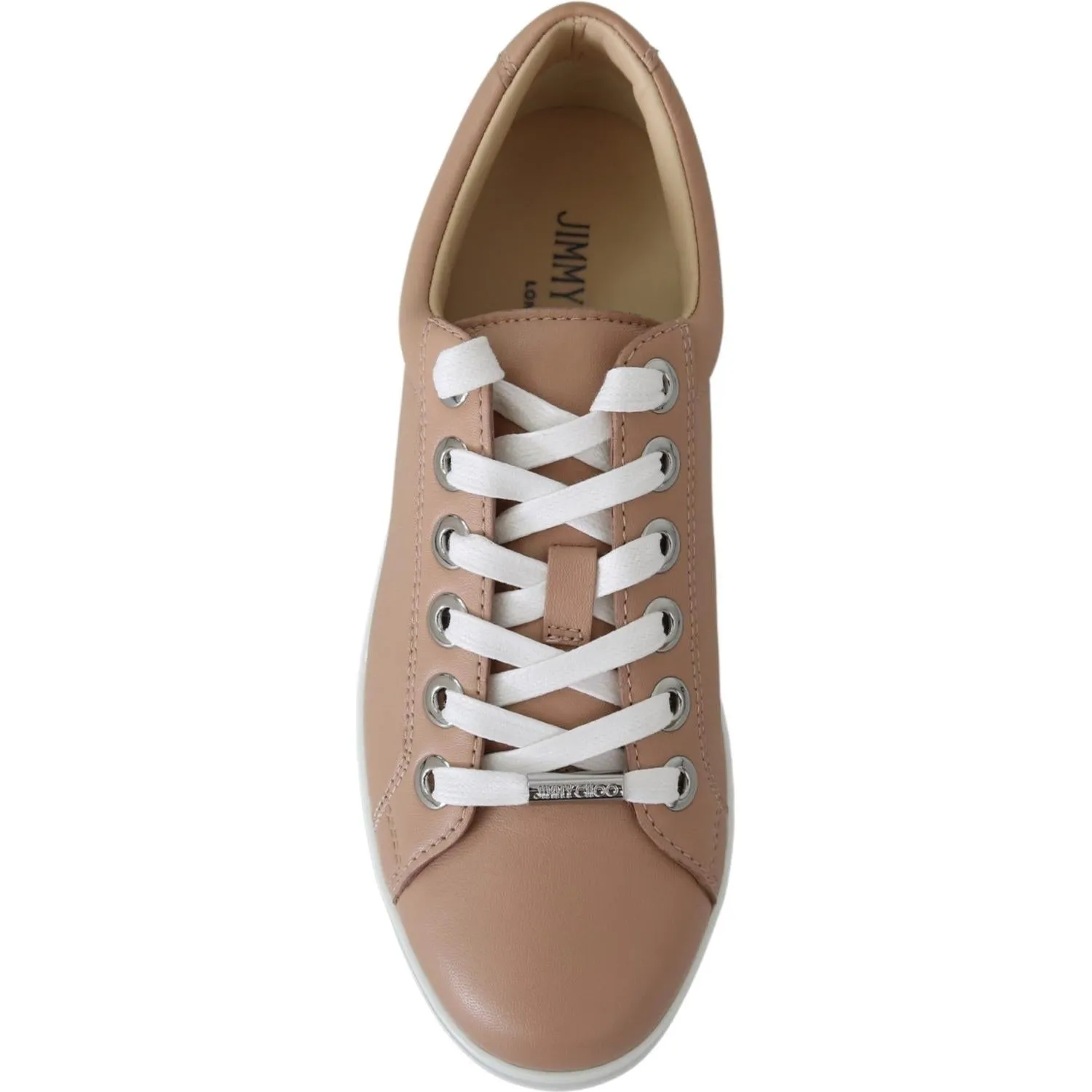 Jimmy Choo Powder Pink Nappa Leather Sneakers