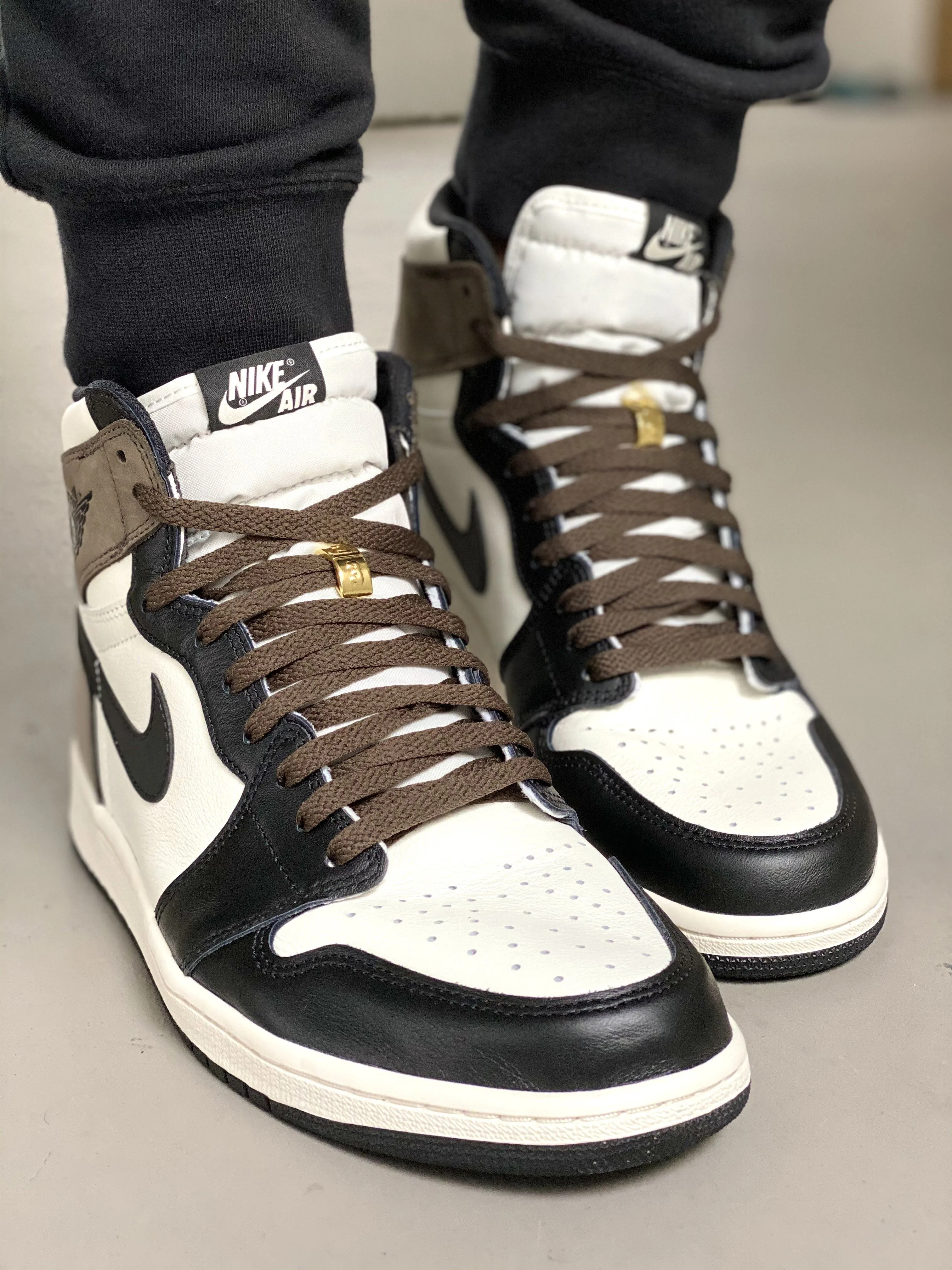 Jordan 1 Laces Basics Flat Thin - Mocha Laces for Air Jordan 1 Mocha Brown / Palomino