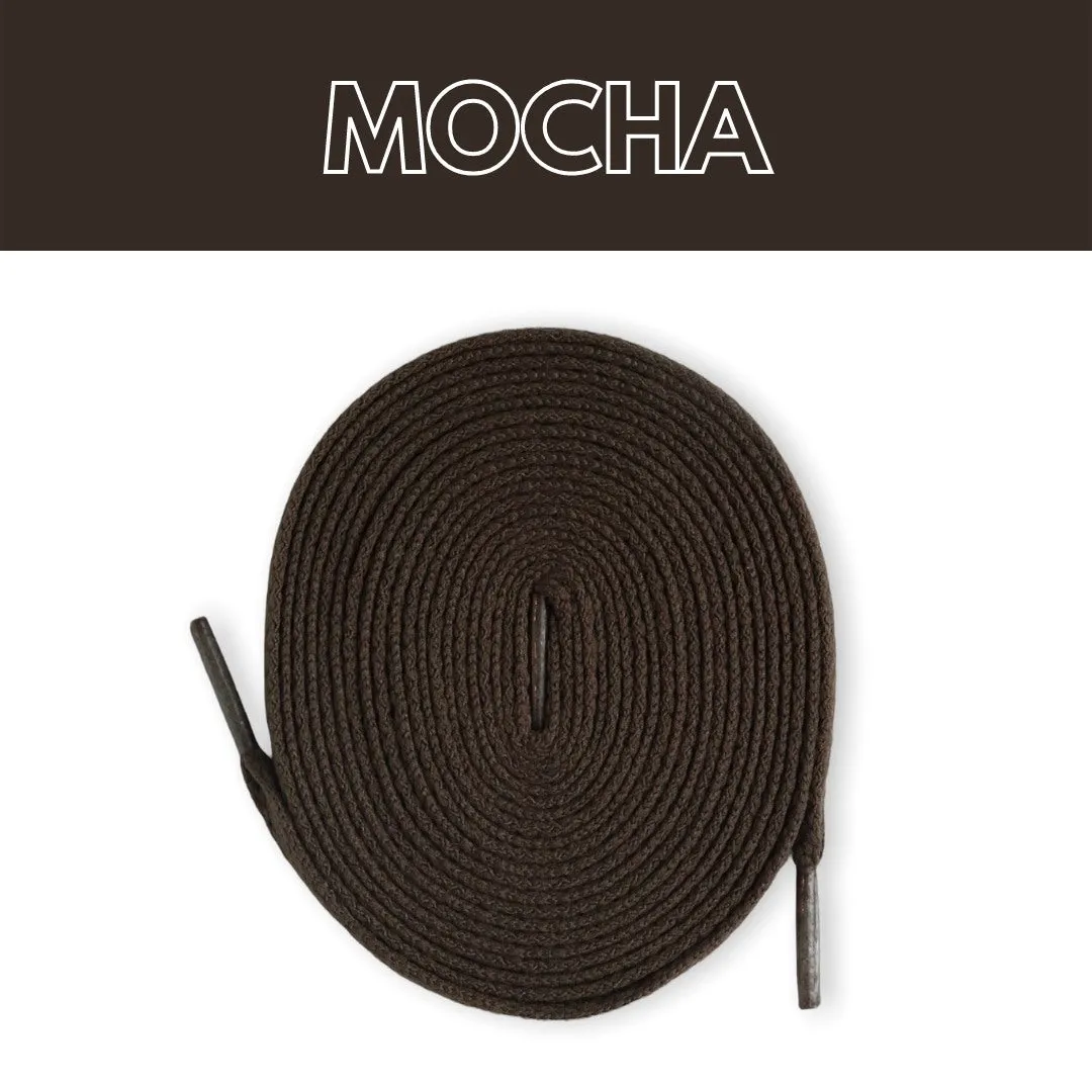 Jordan 1 Laces Basics Flat Thin - Mocha Laces for Air Jordan 1 Mocha Brown / Palomino